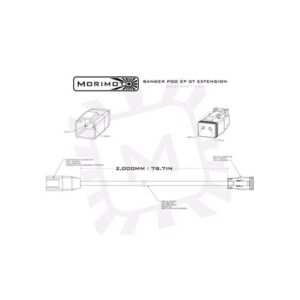Morimoto 2-Pin Extension Harness for Banger Pod Lights