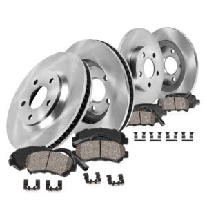 Callahan Front & Rear Brake Rotor Kit with Ceramic Pads - Mercedes-Benz E320 (2003-2005, 2007-2009)
